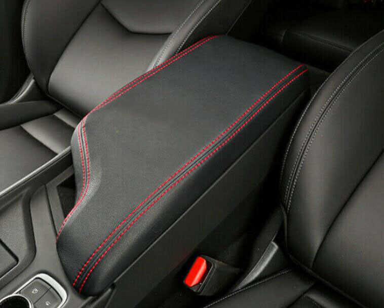 For AUTO for Cadillac CT5 2020-2021 Black Leather Middle Console Armrest Cover Trim
