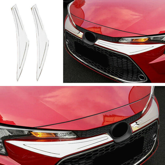 Chrome Steel Front Grille Grill Upper Trim Cover for Toyota for Corolla US 2019-2022