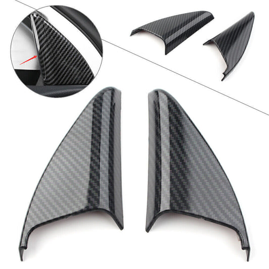 A Pillar Triangle Frame Cover Trim Fit for Benz A-Class A220 W177 2019 Carbon Fiber