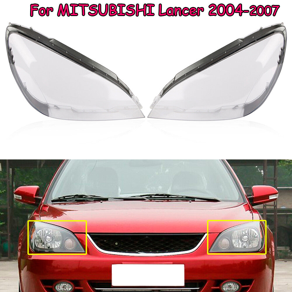2-piece headlight lens cover/lens cover for 2004-2007 for Mitsubishi Lancer
