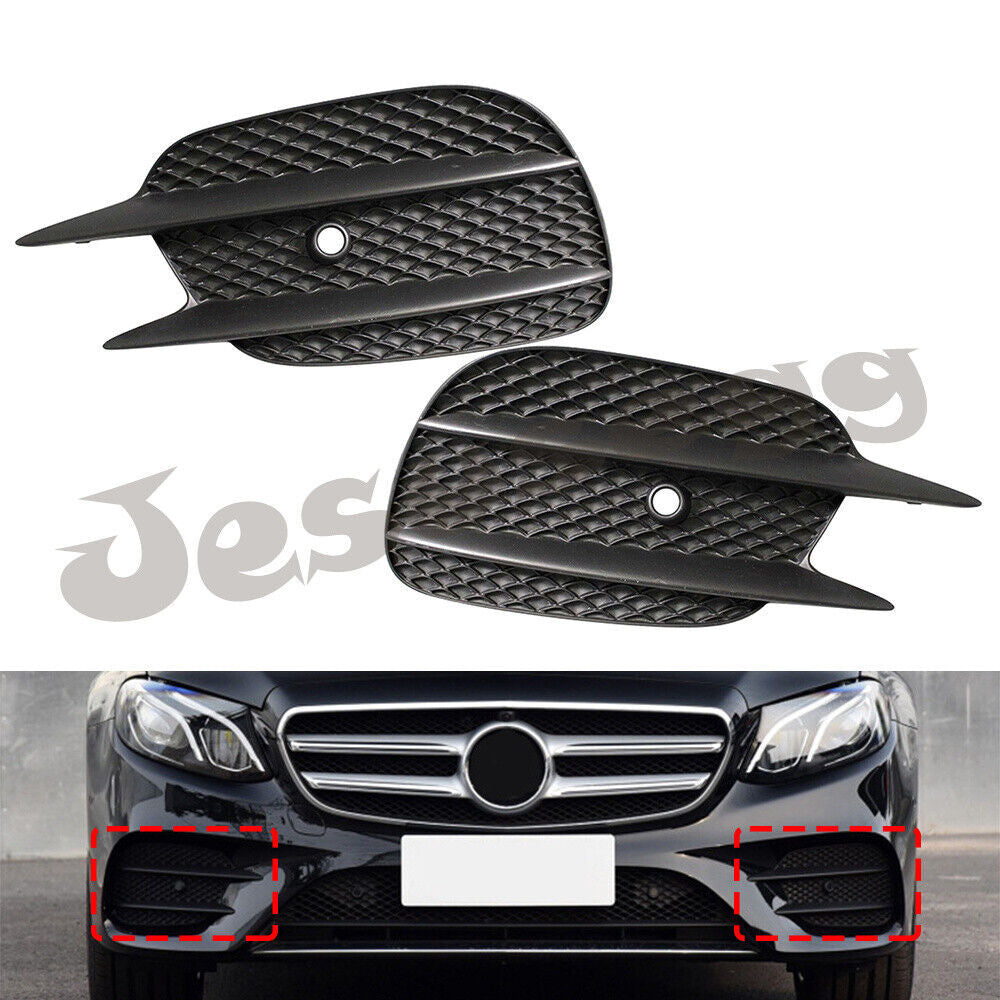 2pcs LH LH Bumper Grille Fog Light Cover Trim For W213 E200 E260 E300 E350