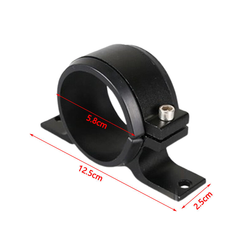 58mm Aluminum Inline Fuel Pump or Filter Mounting Bracket Mount Clamp Black