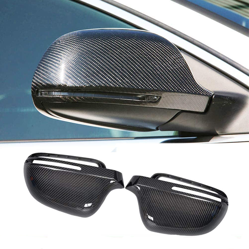 Carbon Replacement Rearview Mirror Cover W/O side lane assist for Audi A4 B8 Q3