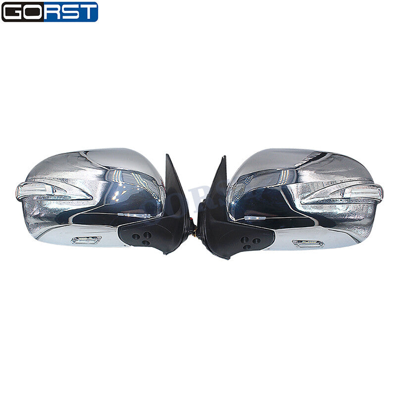 Suitable for Toyota Hiace chrome electro-reflective rearview mirror exterior LED lights
