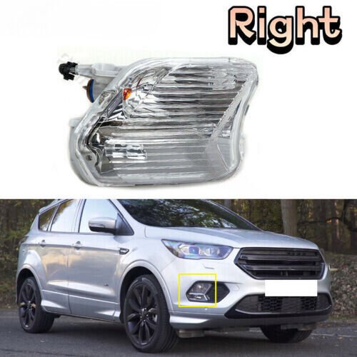 Right Front Fog Lights Turn Signal Lamp with Bulb for Ford Escape Kuga 2017-2019