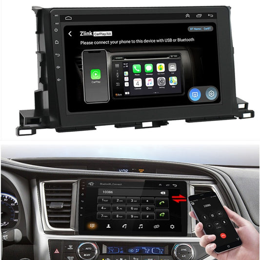 10.1 Android Car Radio Stereo Fit for Toyota Highlander 2015-2021 For CarPlay