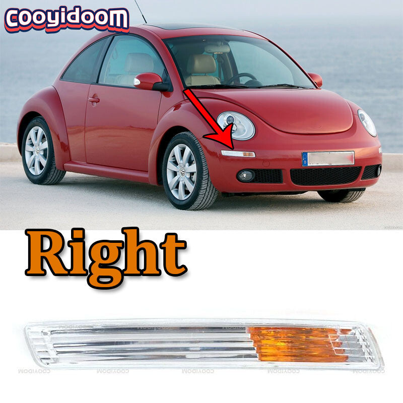 Applicable to for Volkswagen Beetle 2006-2010: Right front daytime running light, bumper turn signal light.