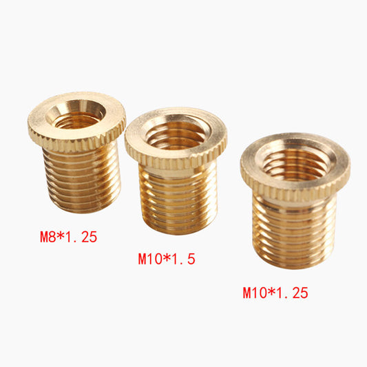 3-piece set of copper gear shifters, threaded adapters, screw inserts M8X1.25, M10X1.25, M10X1.5