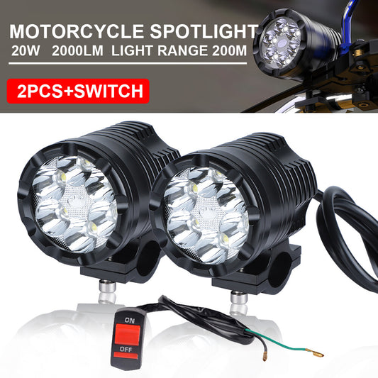 2X Super White Bright Motorcycle LED Spot Light Headlight Fog Driving Lamp Light