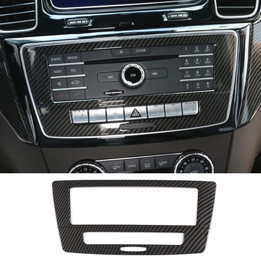 Carbon Fiber ABS Central Console CD Panel Trim for Mercedes-Benz GLE GLS 2013-19