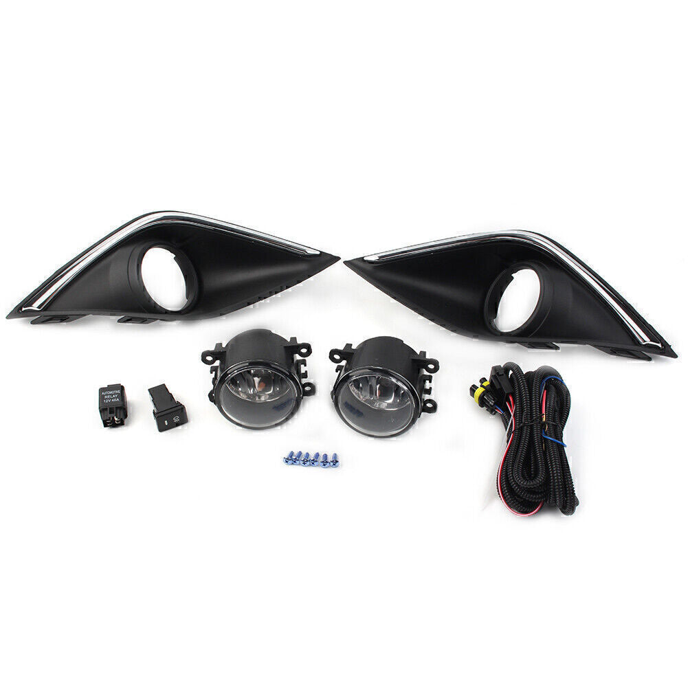 Fog Lights Headlight+Cover+Harness Switch for Mitsubishi Outlander 2016-19