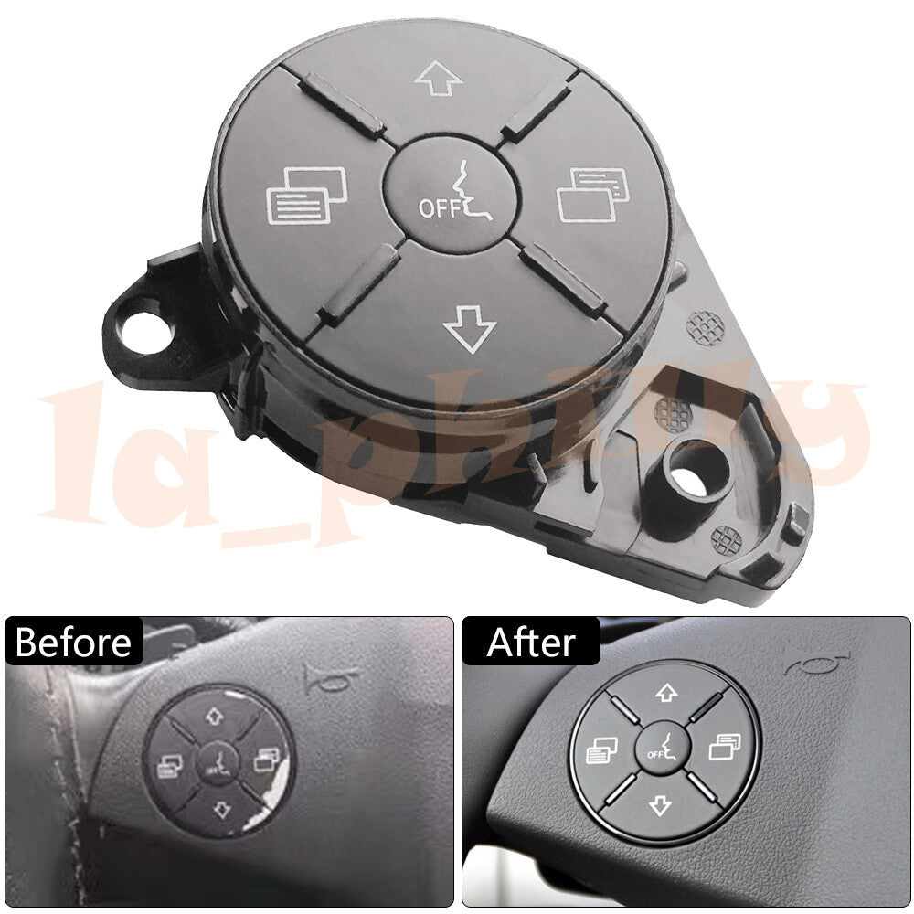 for Mercedes-Benz 2006-2011 ML GL Left Steering Wheel Switch Repair Button Gray