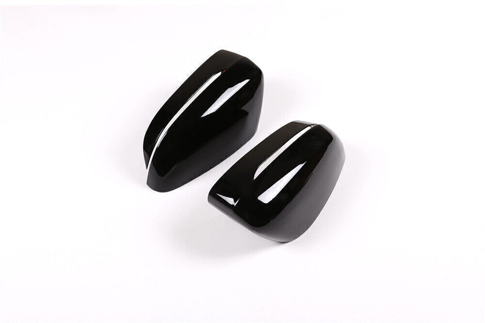 Gloss Black ABS Side Rearview Mirror Cap Cover Trim for BMW 5 Series G30 2018-23