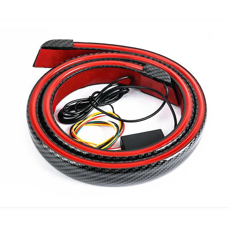 Car Spoiler Lip Waterproof Taillight Trunk Lamp Signal Carbon Fiber Brake Light
