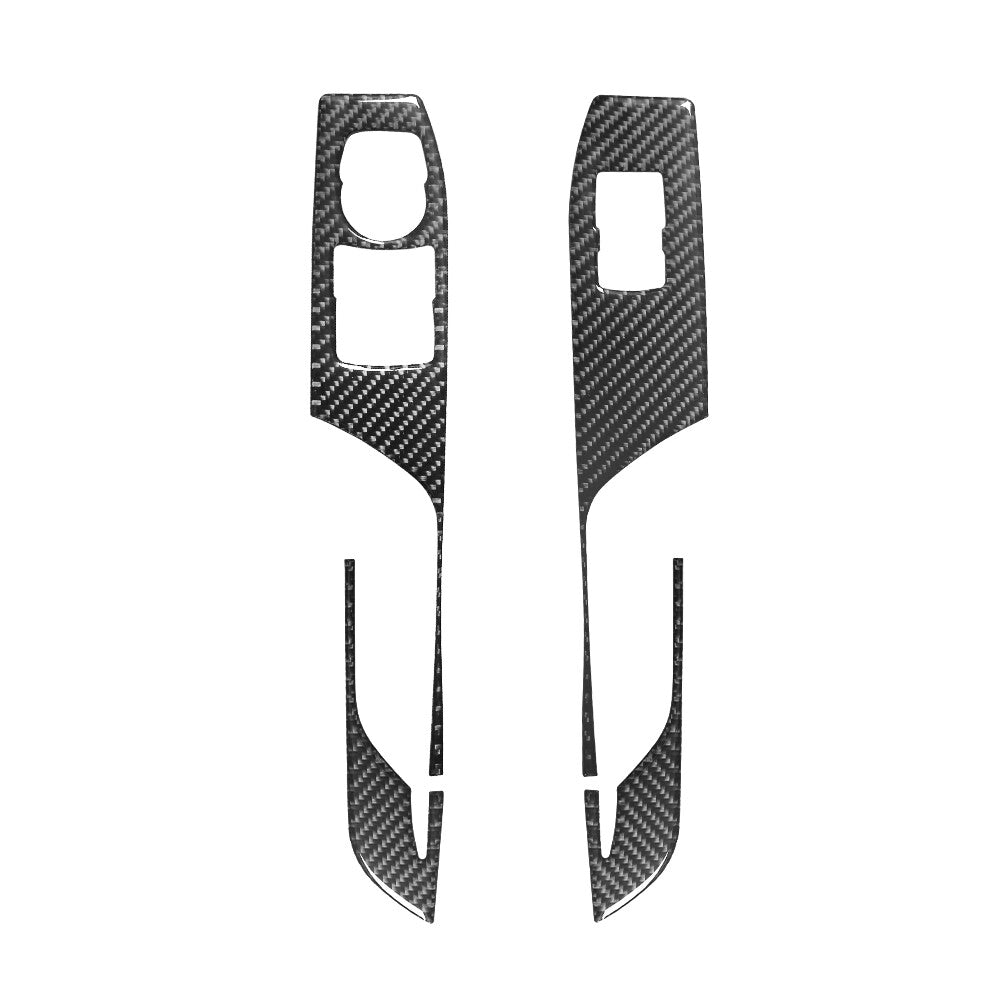 4x Carbon Fiber Window Lift Panel Switch Cover Trim for Chevrolet Camaro 2016-18