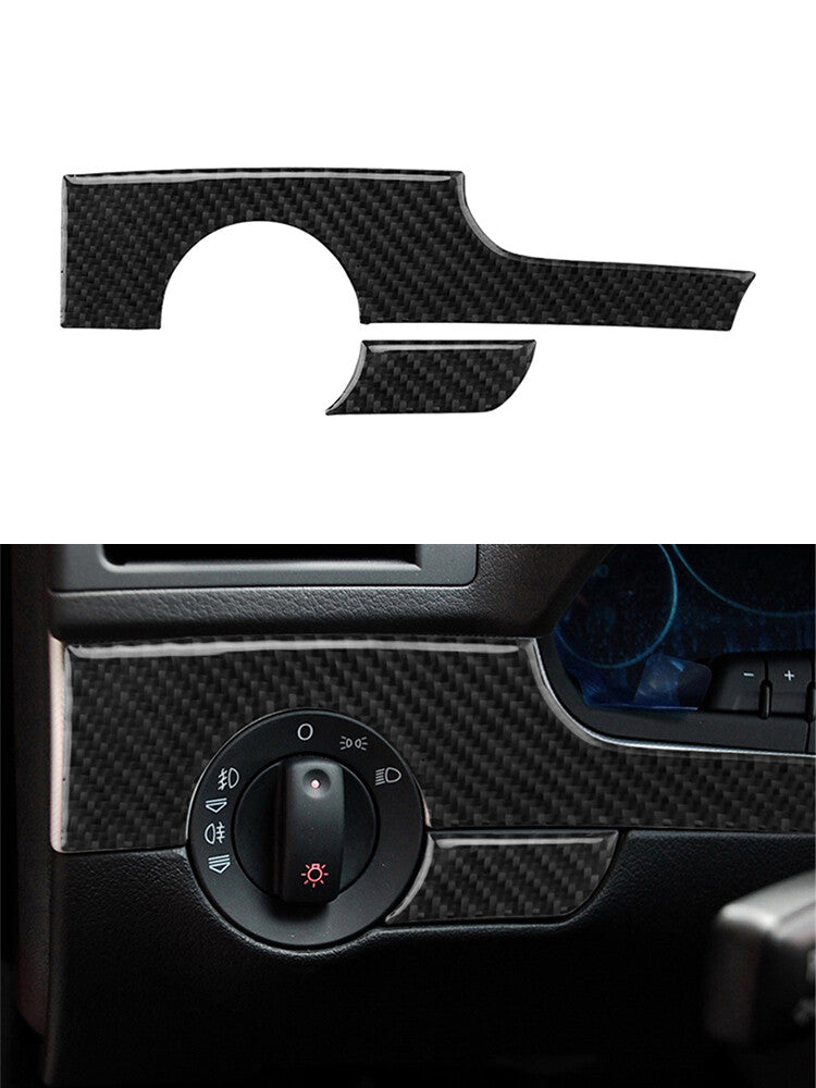 Car Light Control Panel Trim Stickers Carbon Fiber for Audi for A4 S4 2005-2008