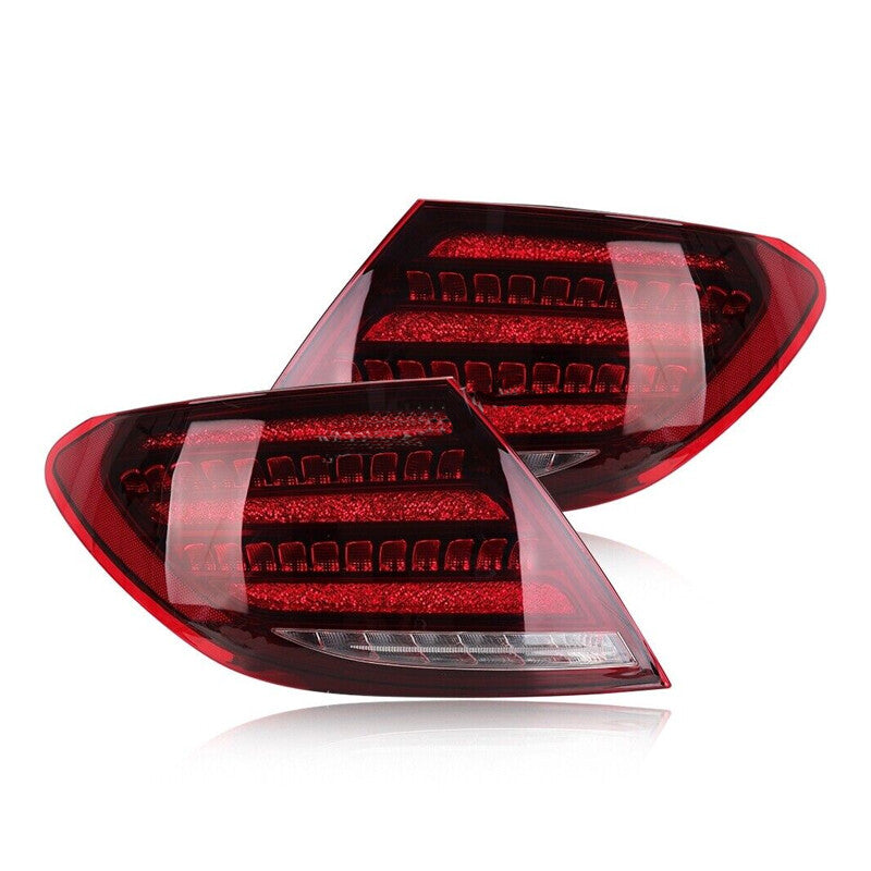 1Pair for Mercedes Benz W204 C250 C300 2007 2008-2014 LED Rear Tail Light Red