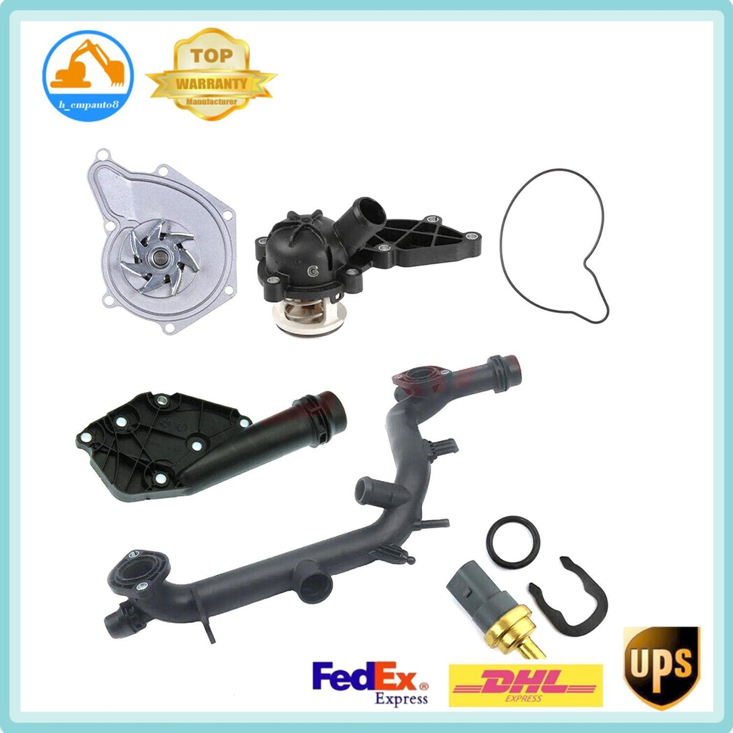 Cooling System Kit 06E121018B 06E121111M for Audi A4 Quattro A5 Quattro Q5 Set