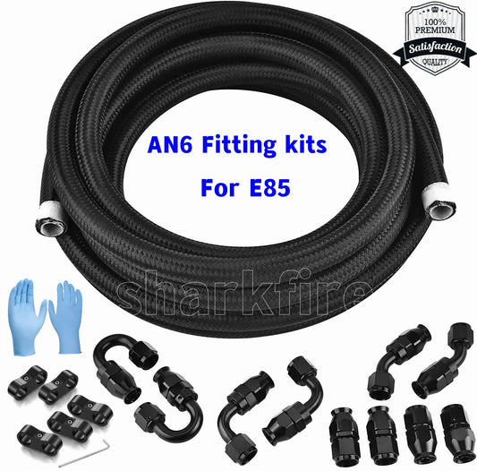6AN Nylon Braided Fuel Line Hose is suitable for fuel return lines and oil feed lines.