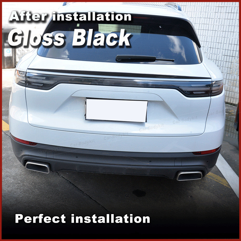Gloss Black Rear Middle Trunk Spoiler Wing Lip Fit for Porsche for Cayenne 2018-2020