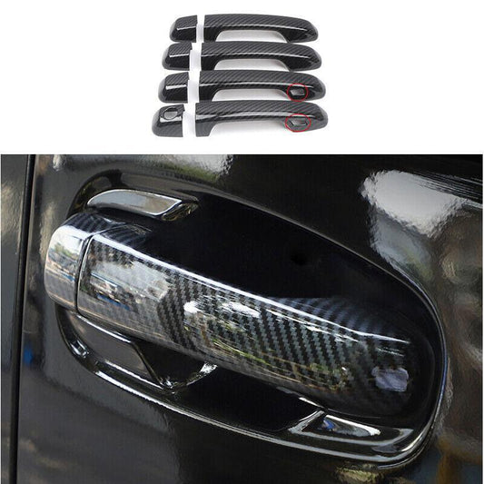 for Toyota 4Runner 2020-2021 Carbon Fiber Grain Exterior Side for Smart Door Handle