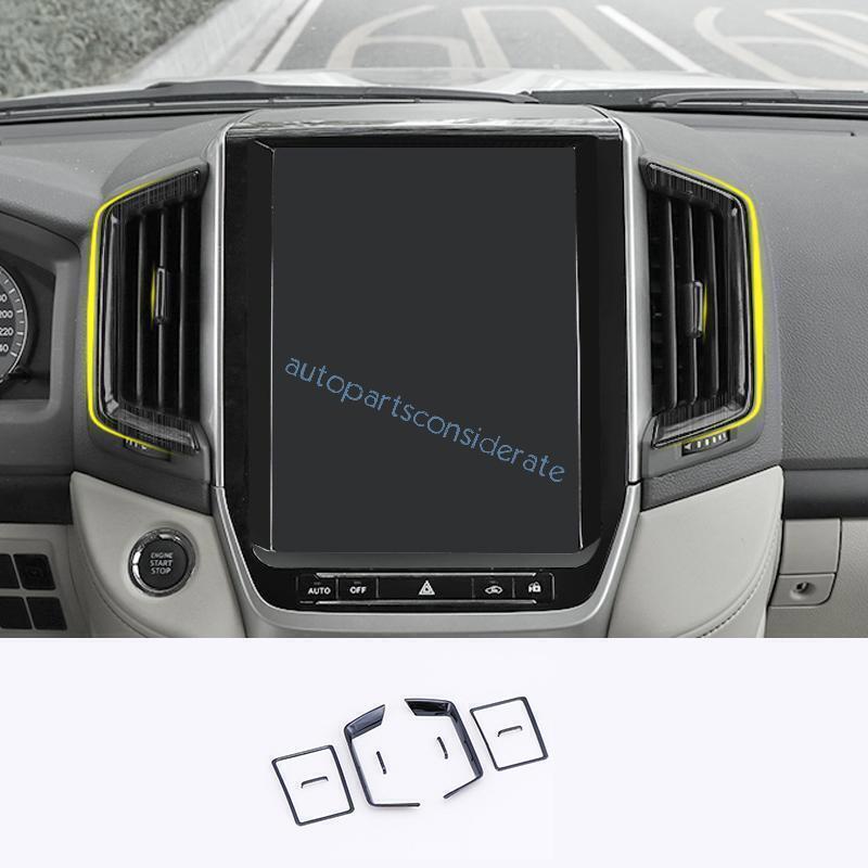 for Toyota for Land Cruiser 2016-2021 Black Middle Console AC LR Air Vent Trim 8PCS