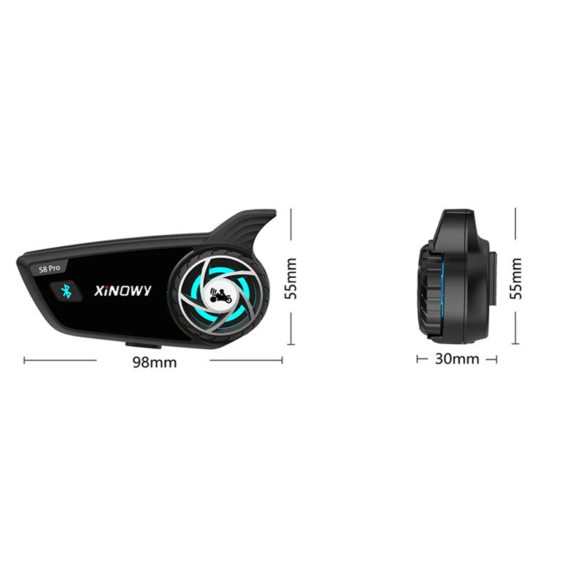 Motorcycle Helmet Headset Intercom BT HandFree Wireless Communication Interphone