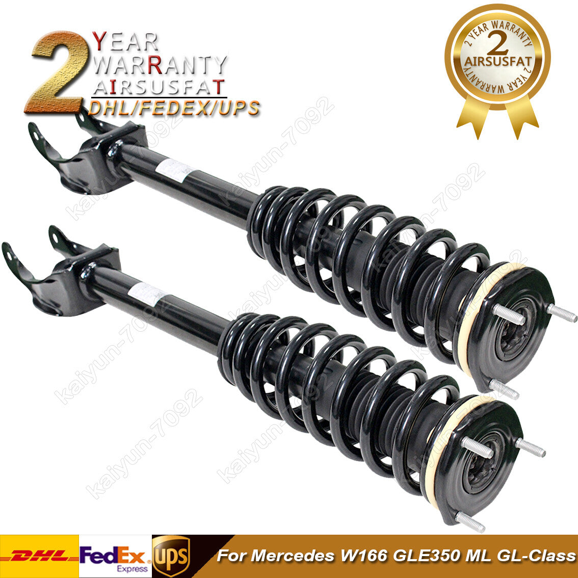 Pair Front Strut Shock Absorber Assembly for Mercedes W166 GLE350 ML GL Class