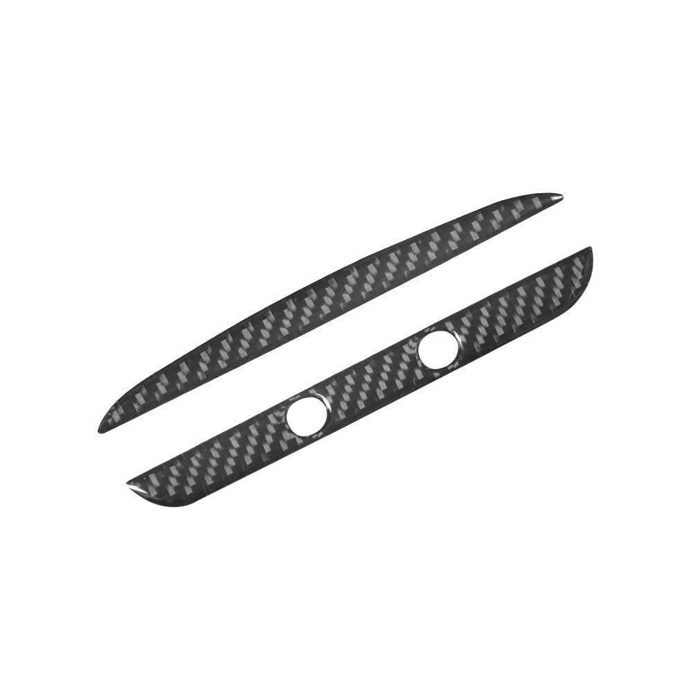 2Pcs Carbon Fiber Inner Rear Overhead Light Cover Trim for Ford Fiesta 2011-2015