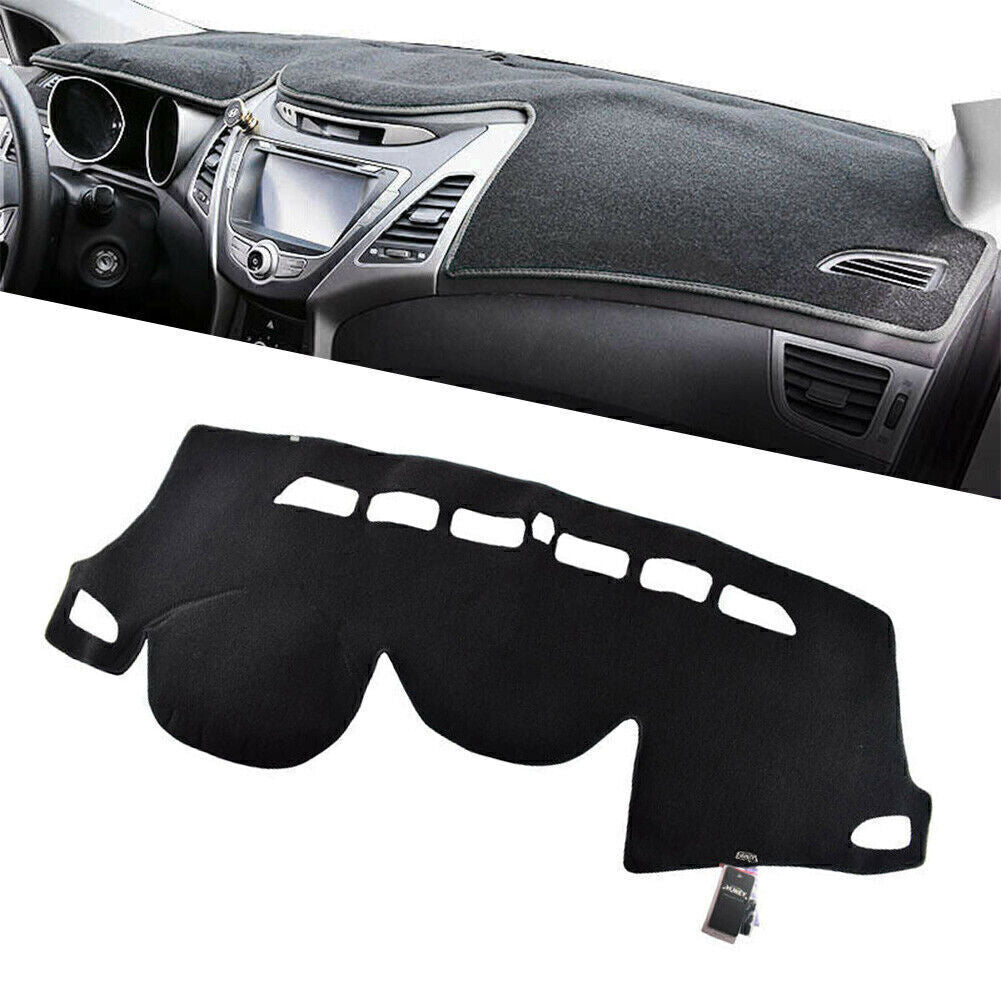 Dash Mat Cover Dashmat Anti-Sun Pad Black for Hyundai for Elantra Avante 2011-2015