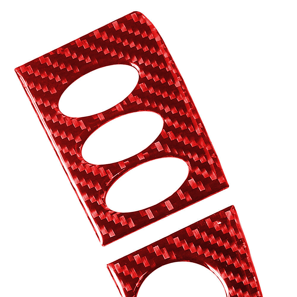 Red Carbon Fiber Radio Control Panel Cover Trim for Porsche Boxster 996 1998-01