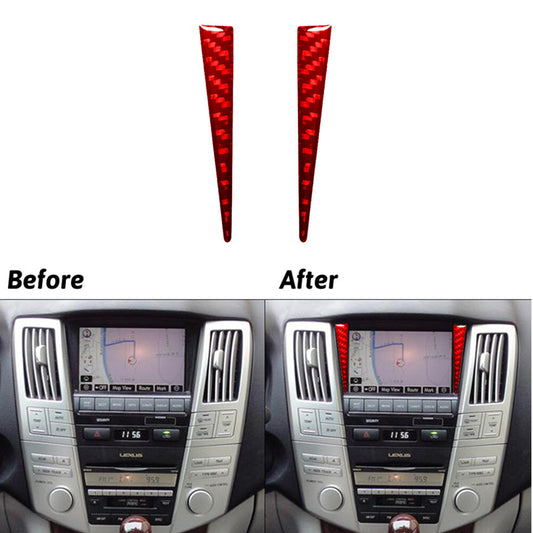 Red Carbon Fiber Navigation System Trim for LEXUS RX330 2004-2006 350 2006-2009