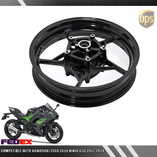 Front Wheel Rim 17 x 3.5 for Kawasaki Z900 Z650 650 17-2024 Gloss Black