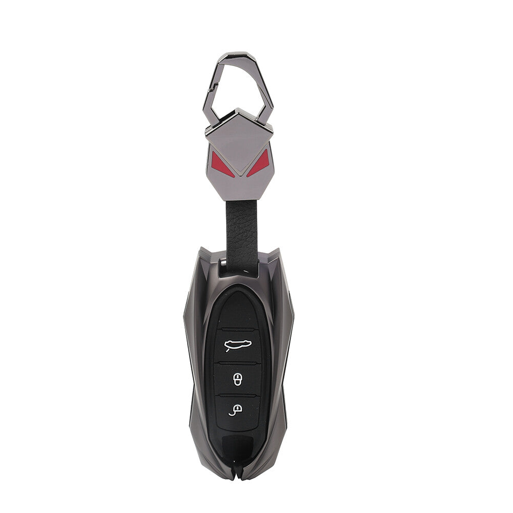 Black Remote Key Fob Case Shell Cover for Porsche 718 911 Macan for Cayenne Cayman