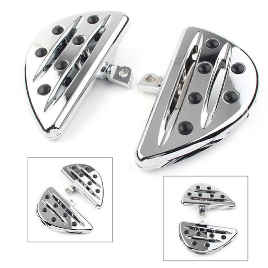2x Chrome Motorcycle Footrest Rest Foot Pegs Pedal Fit for Harley Touring FLT FLH