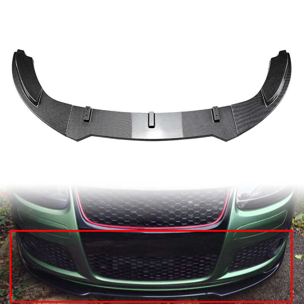 Carbon Front Bumper Lip Spoiler Splitter Fit for VW for Golf 5 for Jetta MK5 GLI 2003-2008