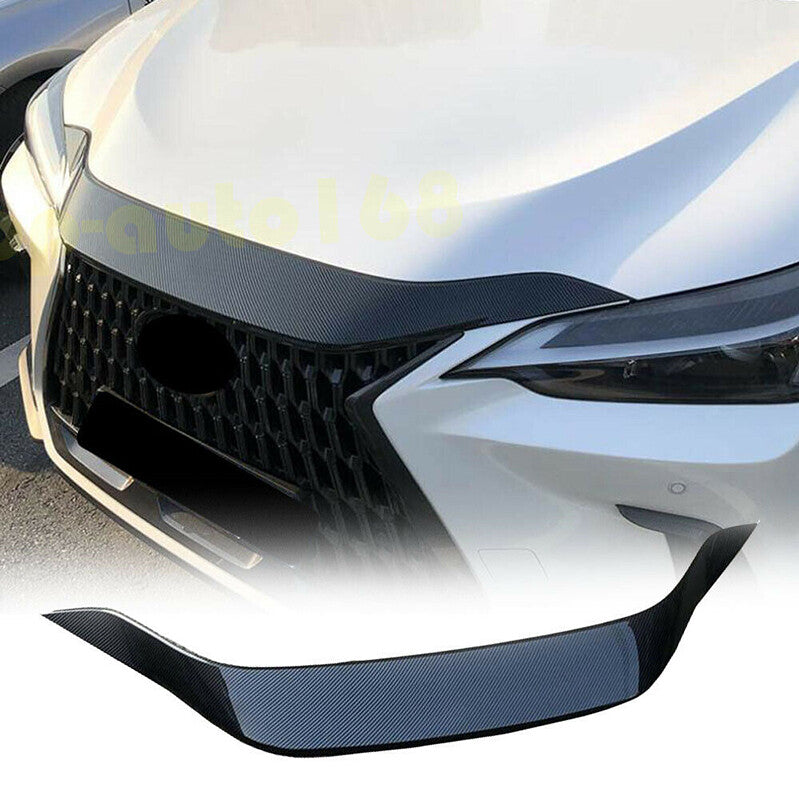 Carbon fiber Car Front Hood Bonnet Grille Lip Cover Trim for Lexus NX 2022-2024