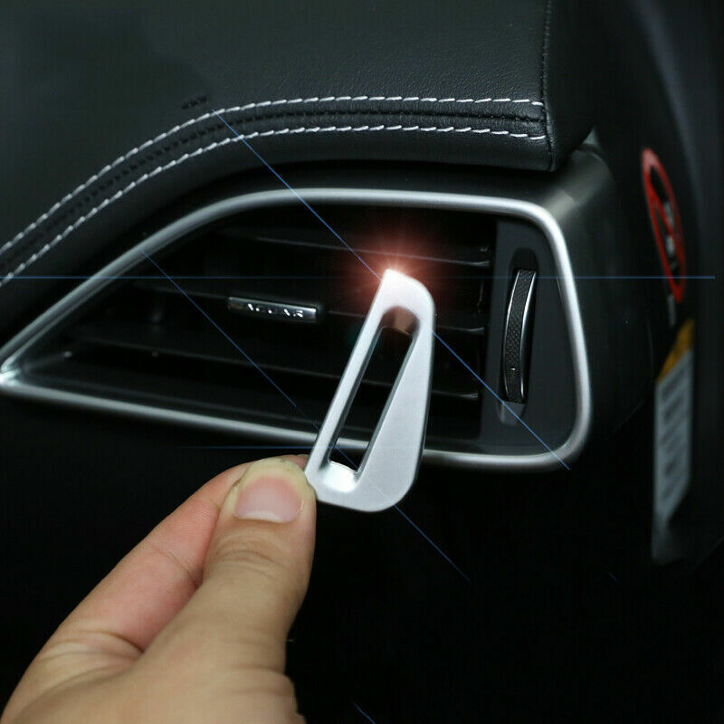 2pcs Silver Front Air Conditioning Outlet Trim Cover for Jaguar F-PACE 2016-2020