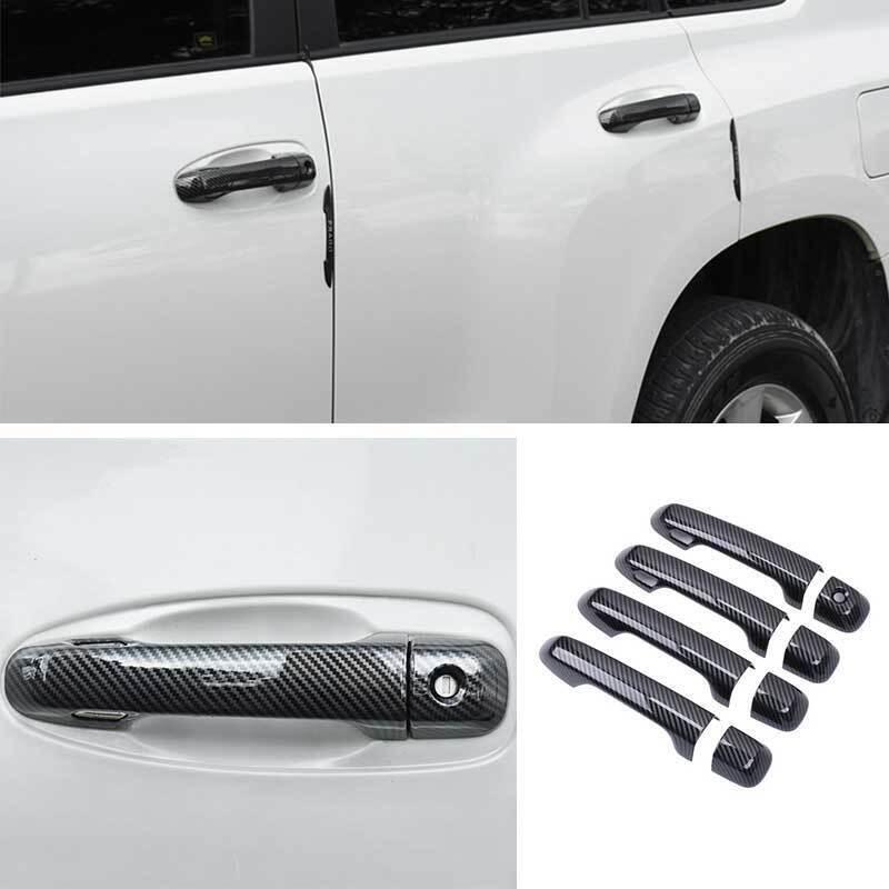 for Lexus GX460 2010-2022 Carbon Fiber Side Door Handle Cover Trim W/ for Smart Hole