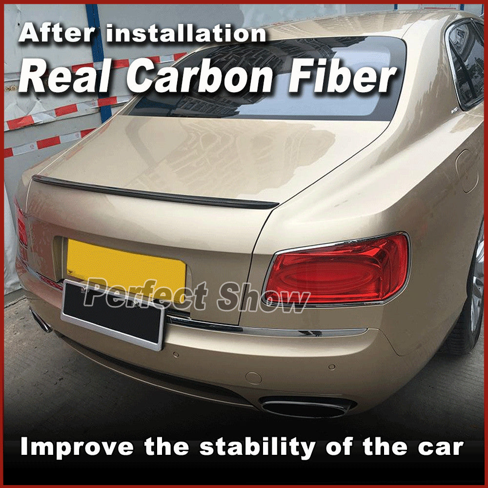 for Bentley Flying Spur W12 Sedan 2013-2019 Real Carbon Rear Trunk Spoiler Wing