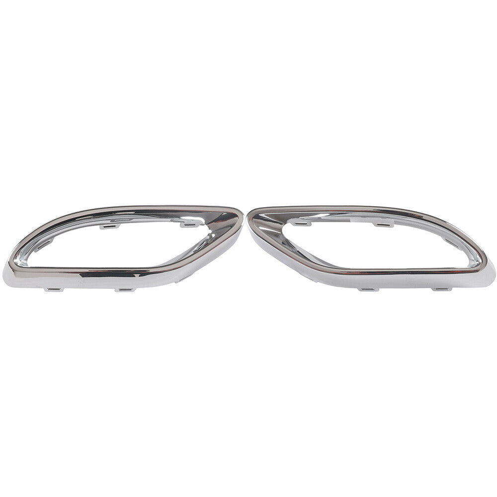 NEW Pair Rear Tailpipe Trim Chrome for Benz W205 S205 C205 A205 C-Class 13-17