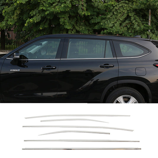 for Toyota Highlander 2020-23 Stainless car Bottom Window Frame Sill Trim Cover