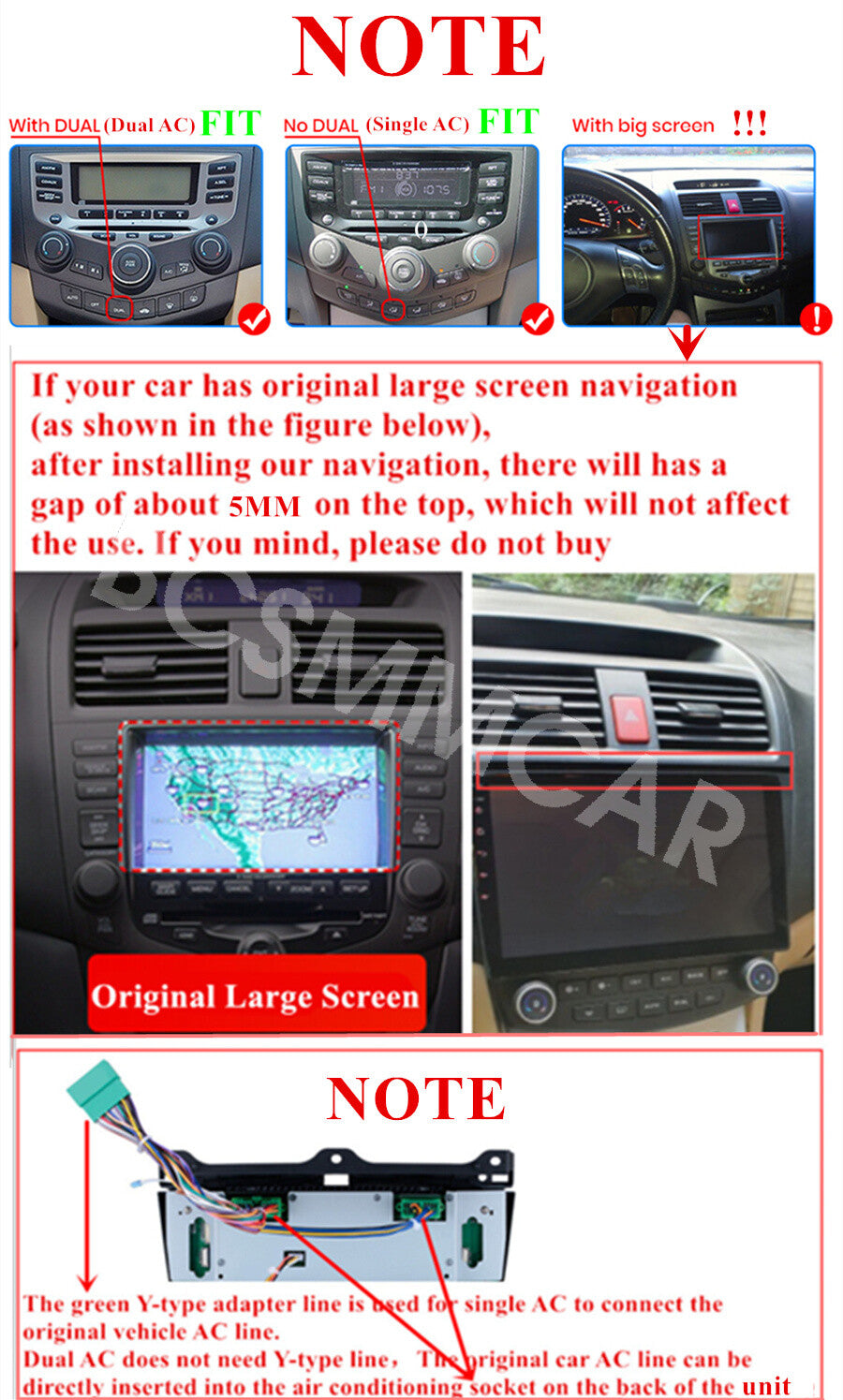 9in Car Radio W/Camera Fit for Honda Accord 2003-2007 Android GPS Player Stereo