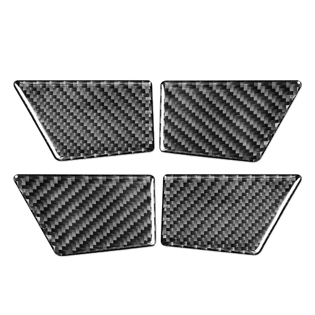 4x Door Handle Bowl Panel Cover Trim Fit for Ford Mondeo 2013-19 Carbon Fiber Black