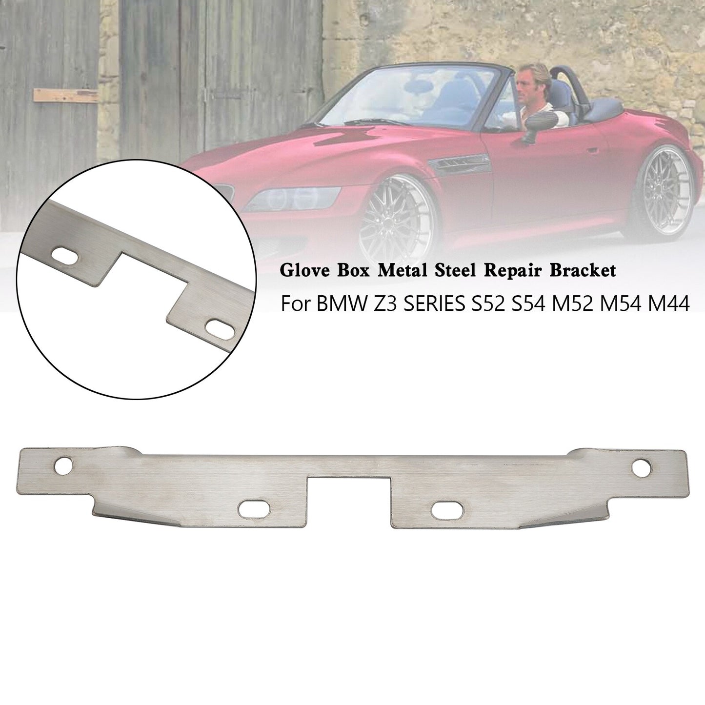 Stainless steel service bracket for glove box of for BMW Z3 series S52 S54 M52 M54 96-02