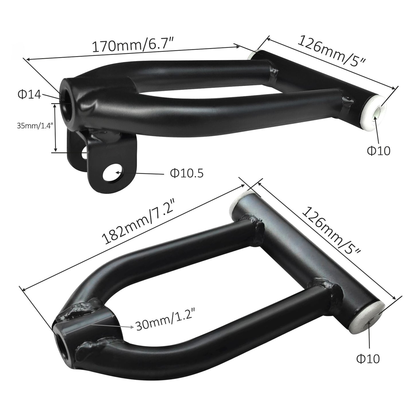 Go-kart front suspension control arm upper/lower arm steering spindle wheel hub all-terrain vehicle four