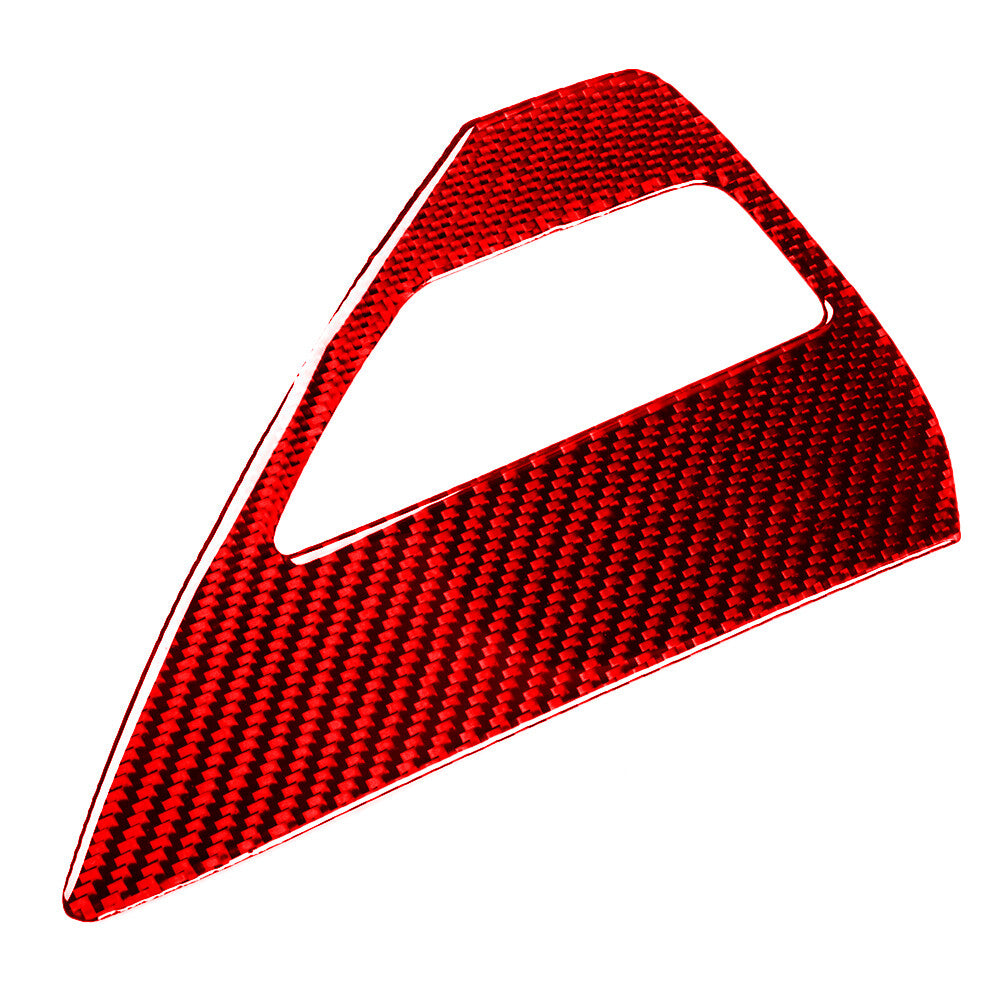 Red Carbon Fiber Side Tail Lamp Charging Port Cover Trim for Tesla Model 3/Y