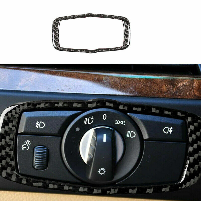 16PCS Carbon Fiber Interior Trim Cover Trim Fit for BMW X5 E70 X6 E71 2008-13