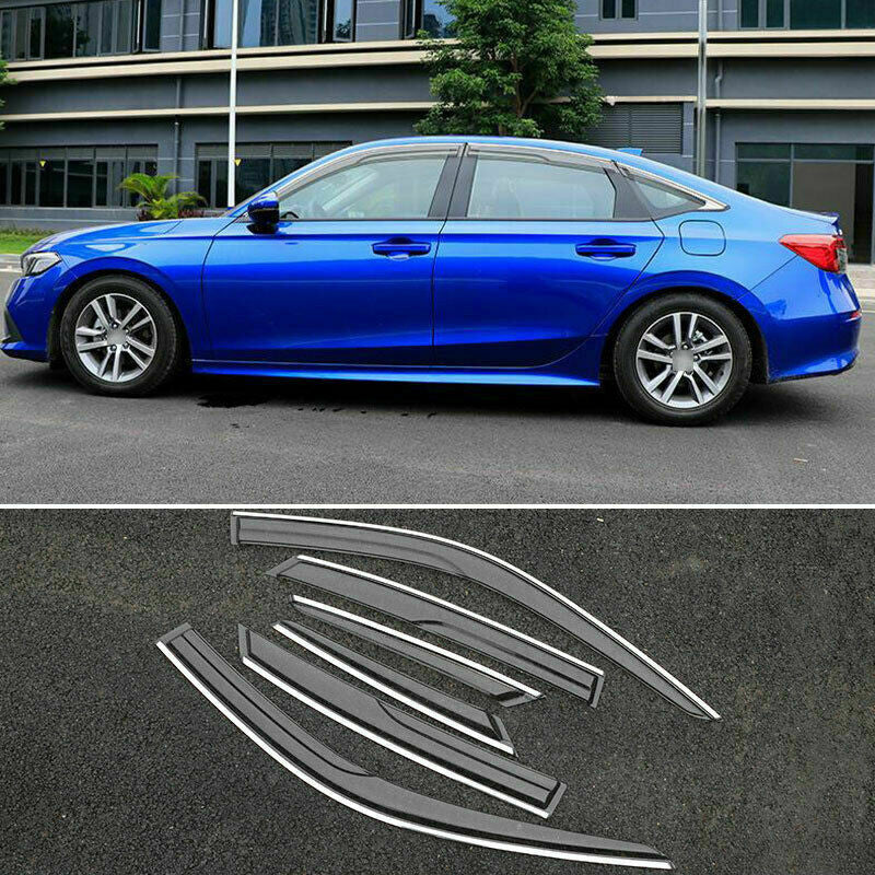 for Honda for Civic 2022-2024 Car Side Window Visor Vent Shades Sun Rain Guards Trim