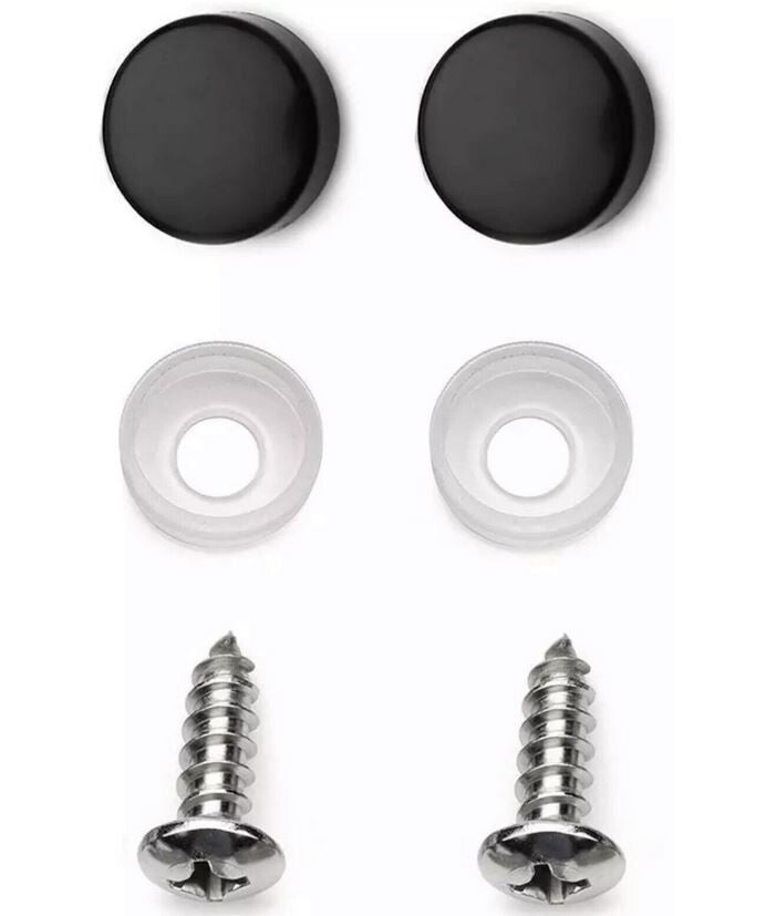 Black for Buick 1X with American flag overlay on rear trunk of license plate frame cover.